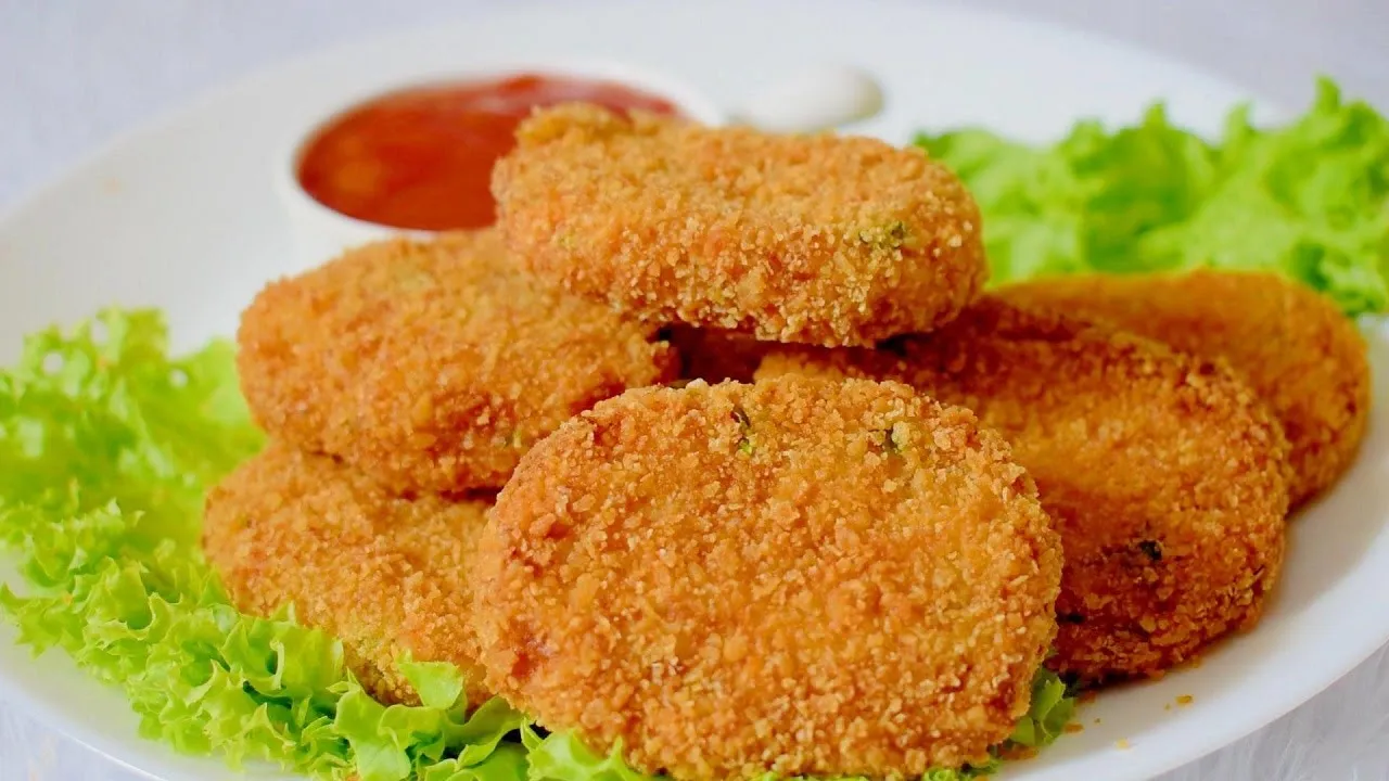 Crispy Chicken tikka resha cutlets              