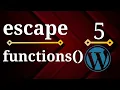Advanced WordPress - escape