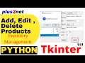 Tkinter Project to add update delete and manage stock of products by using MySQL or SQLite database
