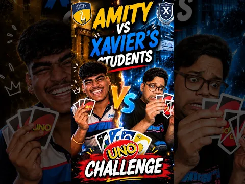 Amity University π€‘ vs Xavier's College πΏ UNO Challenge π #funny #challenge #minivlog #college #uno