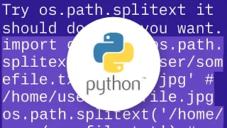 How can I replace or strip an extension from a filename in Python