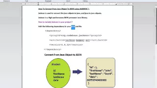HOW TO CONVERT FROM JAVA OBJECT TO JSON USING JACKSON