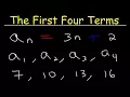 Writing The First Four Terms of a Sequence