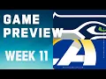 Seattle Seahawks vs Los Angeles Rams 2023 Week 11 Game