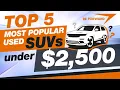 Top 5 Most Popular Used SUVs Under 2 500 Car Review