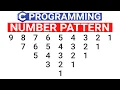 Triangle of Numbers in C C Program to Print Triangle Pattern Using Numbers Patterns in C Program