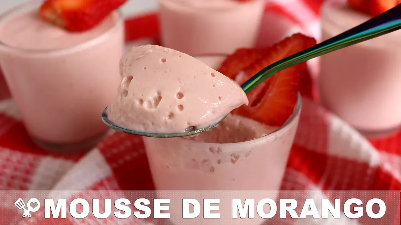 Mousse De Morango Na Batedeira