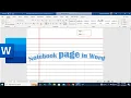 How to create Notebook Page in Microsoft Word How do I make Lined paper in word Ruled Paper
