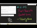 LeetCode 373 Find K Pairs with Smallest Sums Priority Queue MaxHeap