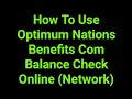 How To Use Optimum Nations Benefits Com Balance Check Online Network