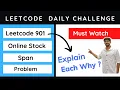 Leetcode 901 Online Stock Span Hindi