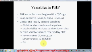 PHP Tutorial for Beginners 5 PHP Variables and Echo Function