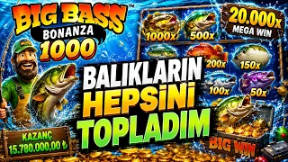 SLOT OYUNLARI 🐟 BİG BASS BONANZA 1000 🐟 BALIKLARIN HEPSİNİ TOPLADIM !!