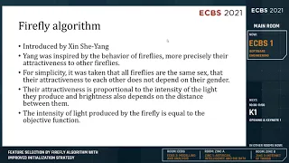 ECBS 1 Feature Selection by Firefly Algorithm with Improved Initialization Strategy