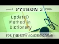 Update Method In Dictionary