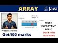 Array Introduction 100 MARKS in 28 days Prateik Sharma by Java Computer Applications Class X ICSE