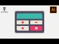How to Make a Calculator icon in Adobe Illustrator
