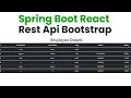 Spring Boot React Rest Api Bootstrap