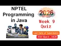 NPTEL Programming in Java - Week 9 Quiz Answers 2026 Verified by Chatgpt Gemini AI Copilot