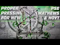 HOW TO PROPERLY PRESS THE NEW PSE MATHEWS HOYT BOWS