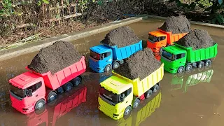 Membersihkan Truk Tronton Pasir Dan Menemukan Mobil Mobilan, Damkar, Truk Molen, Excavator, Forklift
