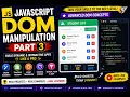 JavaScript DOM Manipulation Part 3 Event Delegation Dynamic Search Live Filtering Real