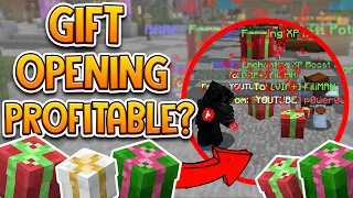 HYPIXEL SKYBLOCK IS GIFT OPENING PROFITABLE MONEY MAKING