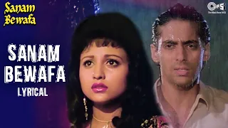 sanam bewafa lyrical salman khan chandini lata mangeshkar 90s hits