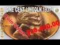 1937 Wheat Penny Coin Value OVER 38 400 00