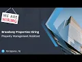 Now Hiring Property Management Assistant Jobs in Parsippany NJ Broadway Properties