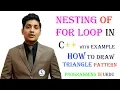 Nesting of for loop in c in Urdu Easy code 4 you