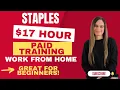STAPLES Hiring 17 Hour Paid Training Work From Home Job Helping Customers No Degree USA