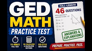GED Math Practice Test 2026 - Full-Length Test with 46 Questions and Answers
