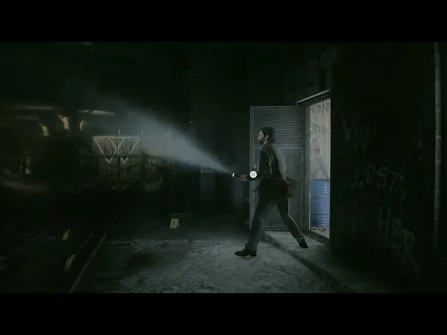 How Alan Wake 2 looks with fixed camera like Resident Evil