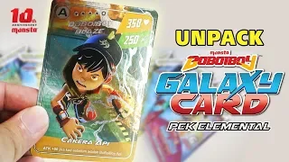 unpack boboiboy galaxy card pek elemental