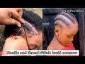 Needle and Thread stitch Cornrow Braid How-To Detailed tutorial