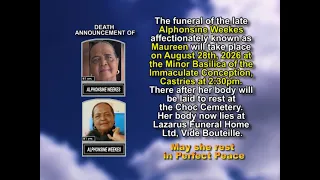 Alphonsine Weekes Short Obituary