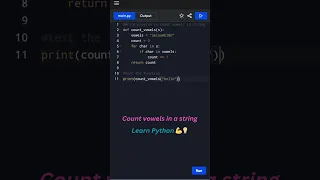 Count Vowels in a String Python Interview Question