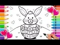Easter Bunny Coloring Page Easter Coloring Book Sparkle Glitter Easter Egg Coloring Printable