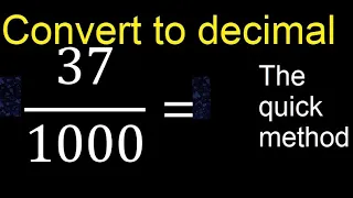 Convert to decimal How To Convert Decimals to Fractions