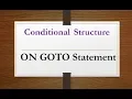 ON GOTO Statement in GW BASIC How to use On GOTO statement in GW BASIC GW BASIC 10th computer