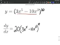 Chain Rule Power Function and Polynomial