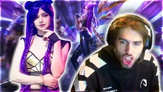 Rakin Reacts to Sneaky KDA Cosplay | Yassuo Sylas Gameplay | Nightblue3 - The Jinx - Ashe Ult Combo