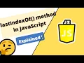 lastIndexOf method in JavaScript explained with all scenarios