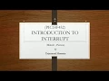 PIC18F452 introduction of Interrupt in microcontroller