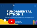 Fundamental Python 2 String List Tuple