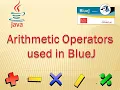 Arithmetic Operators used in BlueJ