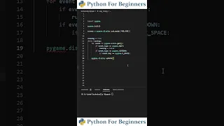 Get Keyboard Inputs In Pygame Python For Beginners
