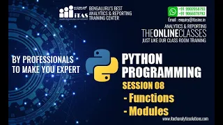 Session 08 Python Programming Functions Modules