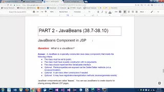 Java Programming 2 - Intro to JavaBeans using JSP Part